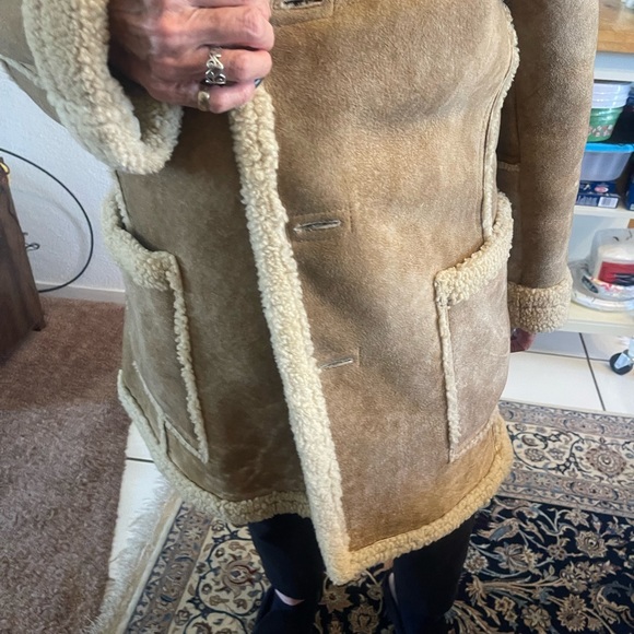 Winter coat real leather with sheep wool inside - Picture 2 of 12